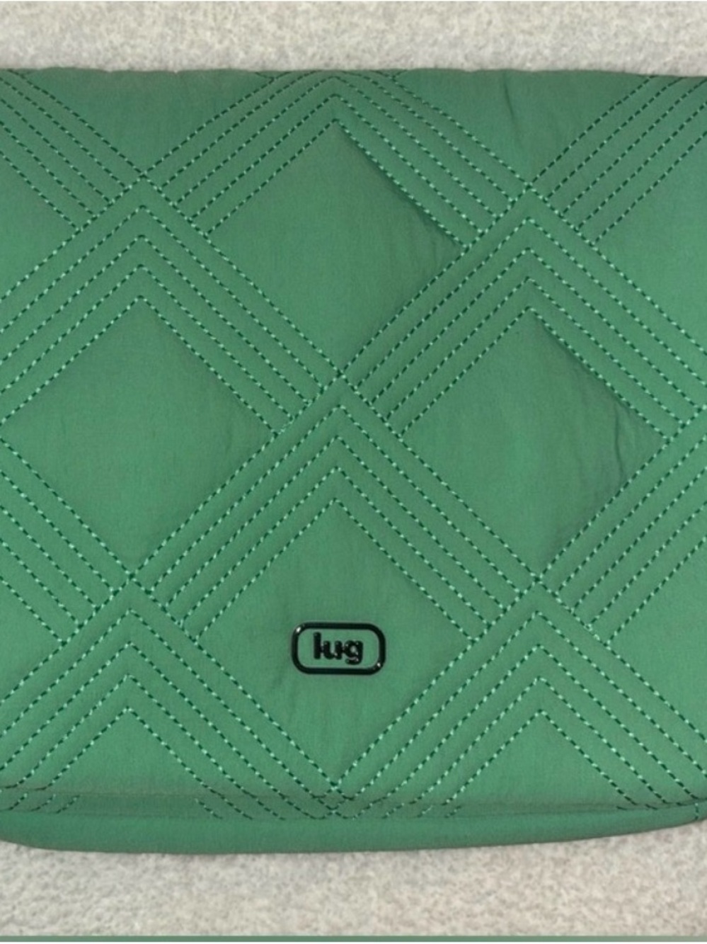 lug Quilted Mint Green Clutch